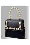 Pearl Handles Vintage Black Bag