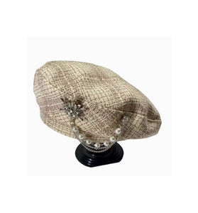 Jeweled & Pearl Decorated French Beret