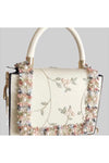 Trendy Decorated Flower White Bag