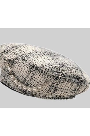 Jeweled & Pearl Decorated French Beret