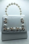 Pearl Handles Vintage White Bag