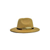 Wide-Brim Fedora With Gold Band Design