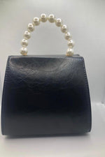 Pearl Handles Vintage Black Bag