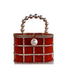 Embellished Red Gold Evening Purse