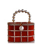 Embellished Red Gold Evening Purse