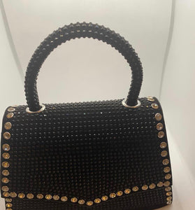 Elegant Diamond and Rhinestone Evening Handbag.