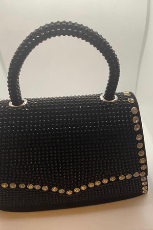 Elegant Diamond and Rhinestone Evening Handbag.