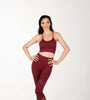 Burgundy Padded Push-up Strappy Set