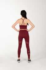 Burgundy Padded Push-up Strappy Set