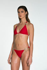 Two Piece Jeweled Design Red Set.