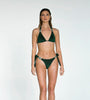 Two Piece Jeweled Design Sexy Green Set.