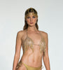 Diamond Gold Tassel Two Piece Swimsuit.